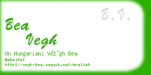 bea vegh business card